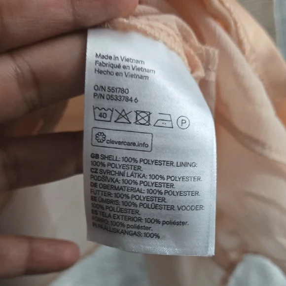 H&M Peach V-Neck Chiffon Top - Picture 3 of 9